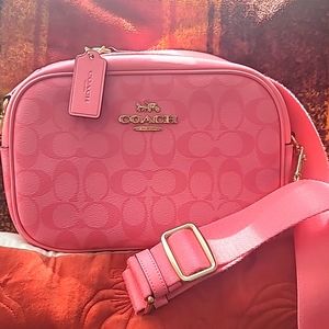 Coach Jamie camera bag in pink lemonade